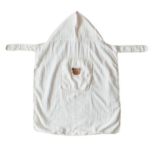 Couverture De Poussette Coréenne Pour Bébé,Serviette D'emmaillotage Pour,Cape De Protection Solaire Pour Bébé,Couverture De Sieste Everak D'été,Vêtements D'extérieur Pour Enfant - Type Bear-85x80cm