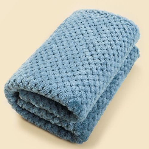 Couverture Solide Épaisse À Carreaux En Forme D'ananas,Plaid Pour Emmailloter Bébé,Canapé Pour Enfant - Type Blue-L