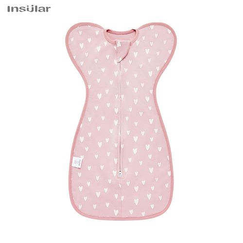 Sac À Langer Pour,Emmaillotage Pour Bébé,Fibre D'été,Coton Fin Et Doux,Fermeture Éclair À 2 Voies,Sac Proxy - Type Pink Heart-M(3-6m)