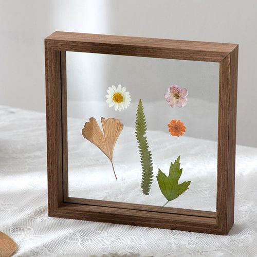 Cadre en bois avec cadre Photo en verre véritable,cadre Photo pour Photo de mariage,décor de bureau - Type photo frame-square 6inch #A