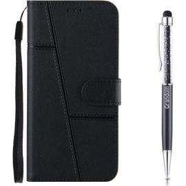 Coque Pour Xiaomi Mi 11 Lite, Premium Cuir Flip Portefeuille Tui En Cuir,[3 Fentes][Fermeture Magntique] Wallet Case Coque Housse Protection Pour Xiaomi Mi 11 Lite(Le Noir)