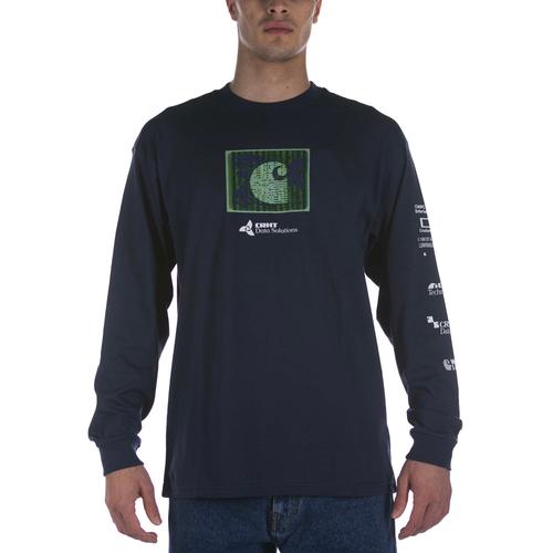 T-Shirt Carhartt L/S Data Solutions Bleu