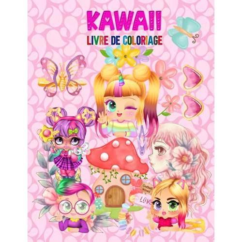 Kawaii Livre De Coloriage: Livre De Coloriage Pour Filles 8-12 Ans, Kawaii Girls Livre De Coloriage, Anime Et Manga Mignons À Colorier