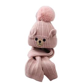 Tricotés Ensemble d'hiver Bonnet écharpe gants, Mignonne automne hiver  épais ensemble de laine chaud, Cadeau de Noël - Rose