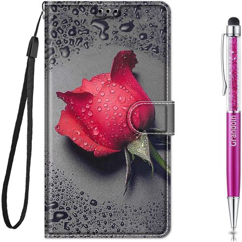 Coque Pour Iphone Se 2020/ Iphone 8/ Iphone 7 (4,7 Pouces), Mode Cratif Effet Tui De Protection Housse En Pu Cuir Avec Portefeuille Fermeture Magntique Fentes Pour Cartes (Rose)