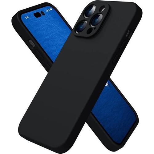 Coque Silicone Couleur Noire Pour Iphone 14 Pro Max ® Protection Antichoc