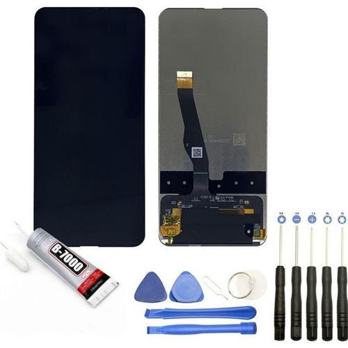 Vitre Tactile + Ecran Lcd Compatible Avec Huawei P Smart Psmart Z Taille 6.59" Noir + Kit Outils + Colle B7000 Offerte