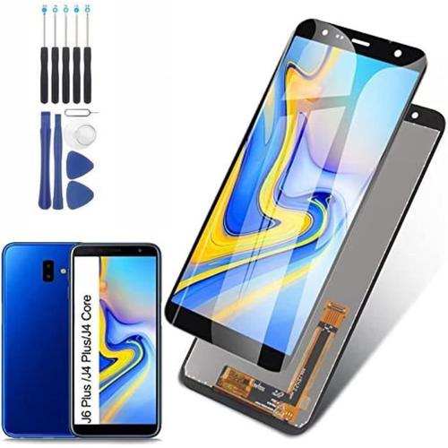 Ecran Lcd Pour Samsung Galaxy J6 Plus /J4 Plus 2018 Sm-J610f + Vitre Tactile Noir + Kit Outils