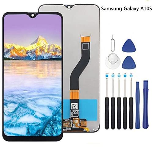 Écran Lcd Samsung Galaxy A10s Sm-A107f Vitre Tactile Lcd Sans Châssis Taille 6,2 Noir + Kit Outils(Ne S'applique Pas Au Galaxy A10)
