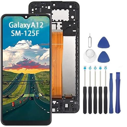 Écran Lcd Samsung Galaxy A12 / A125f(Sm-A125f/Dsn, Sm-A125f/Ds) Avec Cadre+ Vitre Tactile + Kit Outils
