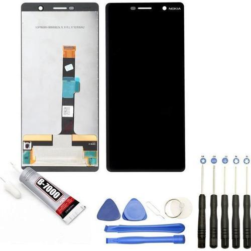 Vitre Tactile + Ecran Lcd Compatible Avec Nokia 7 Plus 7+ Taille 6" Blanc - Cuivre + Kit Outils + Colle B7000 Offerte