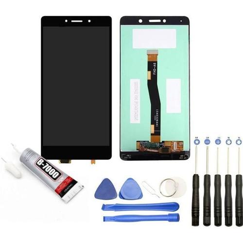 Ecran Complet: Vitre Tactile + Ecran Lcd Compatible Avec Huawei Honor 6x Taille 5.5" Noir + Kit Outils + Colle B7000 Offerte