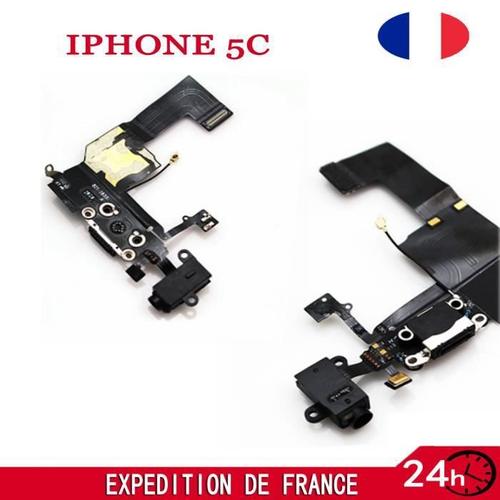 Nappe Dock Connecteur De Charge Et Jack Pour Iphone 5c Noir
