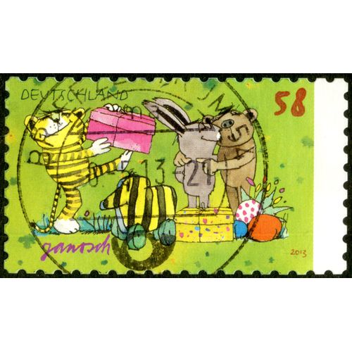 Timbre Oblitéré Deutschland, Janosch, 2013, 58