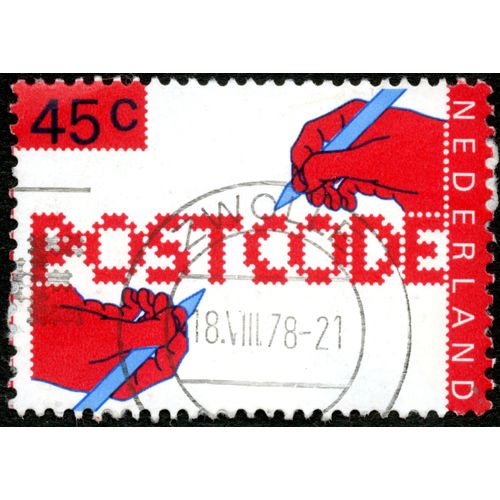 Timbre Oblitéré Nederland, Postcode, 45 C