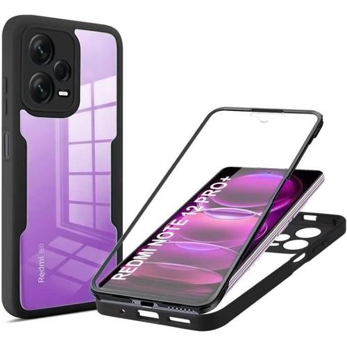 Coque Pour Redmi Note 12 Pro Plus 5g - Note 12 Pro+ 5g - Protection 360 Intégrale Anti-Rayures Noir