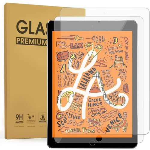 Protecteur d'écran en verre trempé mat 9H 2 paquets conçu pour iPad Mini 5 Anti-éblouissement sans empreintes digitales/sans bulles adapté pour iPad Mini 4