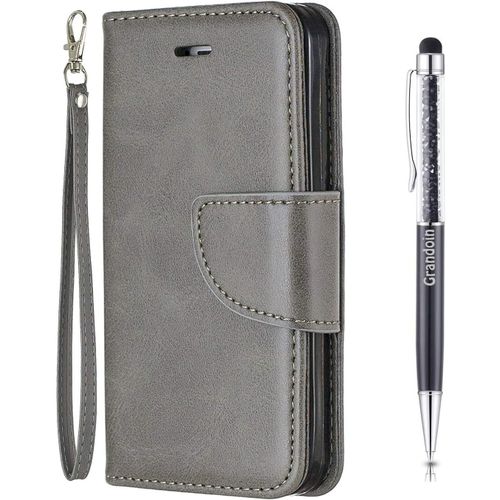 Coque Pour Samsung Galaxy A71 4g, Bookstyle Flip Cover Tui De Protection Housse En Pu Cuir Portefeuille Avec Tpu Silicone Souple [Fente De Carte] [Fermeture Magntique] (Gris)