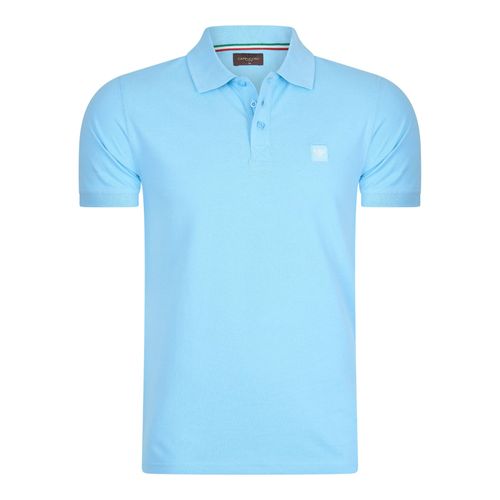 Cappuccino Italia Polo Plain Pique Bleu
