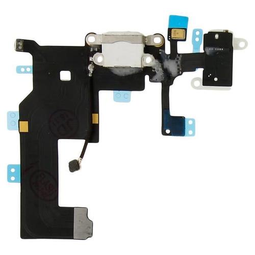 Nappe Connecteur De Charge + Jack 3.5 + Micro + Antenne Gsm Apple Iphone 5 Blanc