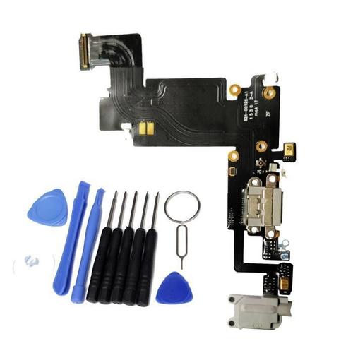 Nappe Dock Connecteur De Charge Micro Prise Jack Antenne Gsm Pour Iphone 6s Plus Noir , Kit Outils Offert - Marque Yuan Yuan