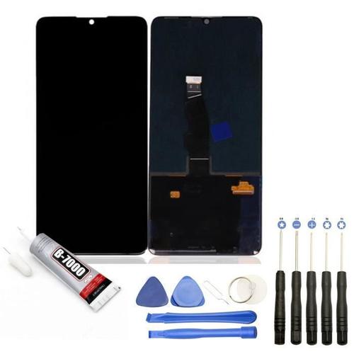 Ecran Complet: Vitre Tactile + Ecran Lcd Compatible Avec Huawei P30 Taille 6.1" Noir + Kit Outils + Colle B7000 Offerte
