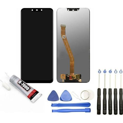 Ecran Complet: Vitre Tactile + Ecran Lcd Compatible Avec Huawei Mate 20 Lite Taille 6.3" Noir + Kit Outils + Colle B7000 Offerte