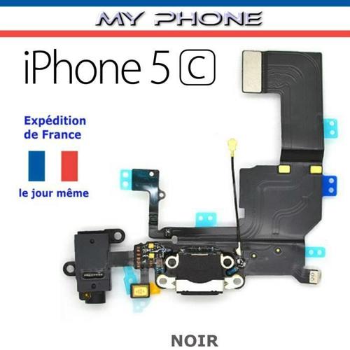 ...Connecteur De Charge Pour Pour Apple Iphone 5c Noir + Microphone + Antenne + Jack Dock Port Micro Usb Nappe Flex