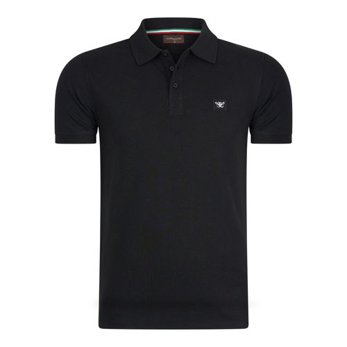 Cappuccino Italia Polo Plain Pique Noir