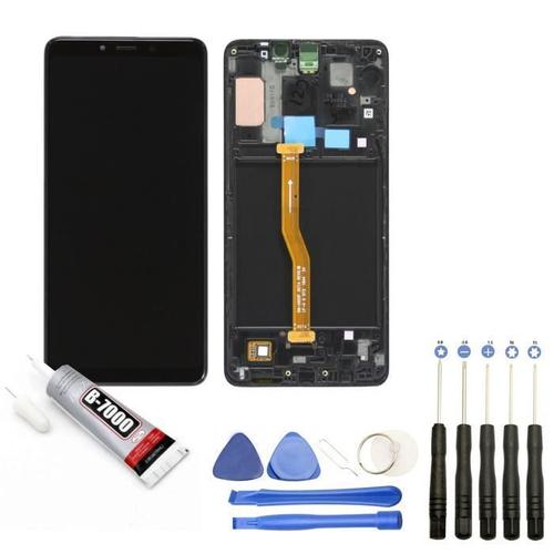 Vitre Tactile + Ecran Lcd Sur Châssis Compatible Avec Samsung Galaxy A9 2018 Sm-A920f 6.3" Rose + Kit Outils + Colle