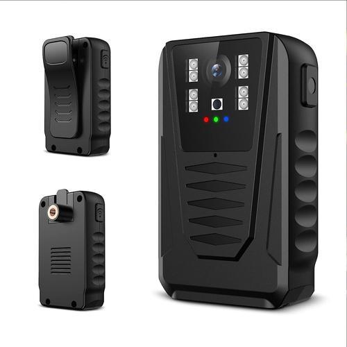 Caméra Corporelle de Police Portable étanche 1080P Caméra Body Worn pour  Les Forces de L'ordre (Version Wi-FI Noire)