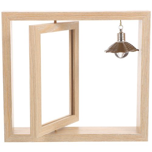 Cadre photo rotatif double face,cadres photo en bois pour le bureau et la maison,brittop avec lampe