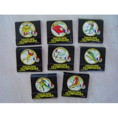 Lot De 8 Pochettes D'allumettes Neuves *Sports/Disciplines Olympiques