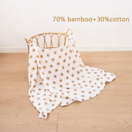 Serviette De Bain En Mousseline Coton Pour Bébé,Couverture Douce Pour Fille Et Garçon,Sac De Nuit,Serviette De Bain 120x110cm - Type Kb003-Bc30