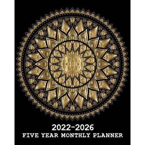 2022-2026 Monthly Planner Mandala Cover: 60 Months Yearly Planner Monthly Calendar With Goals And...Appointment Notebook With Federal Holidays (178 Pages)