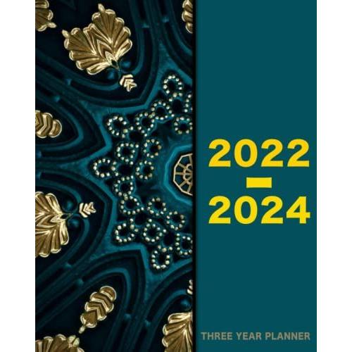 2022-2024 Three Years Monthly Planner: Mandala Cover - 36 Months Yearly Planner Monthly Calendar With Goals And...Appointment Notebook With Federal Holidays (133 Pages)