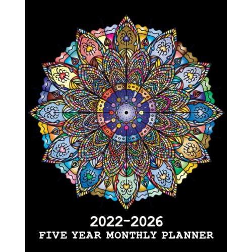 2022-2026 Monthly Planner Mandala Cover: 60 Months Yearly Planner Monthly Calendar With Goals And...Appointment Notebook With Federal Holidays (178 Pages)