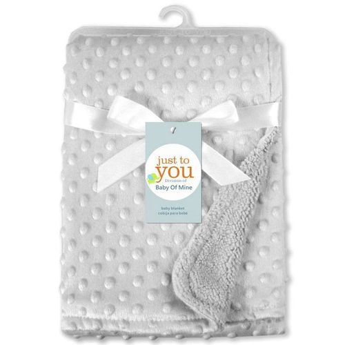 Couverture Doudou Double Couche En Peluche Pour Bébé,Épaisse Et Douce,Sourire,Printemps Et Automne - Type Gris
