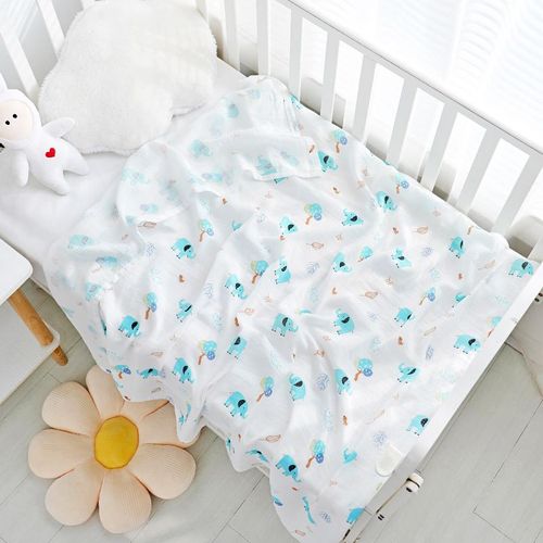Couverture D'emmaillotage Pour,Deux Couches,Mousseline De Coton,110x120cm,Gaze De Bain Douce,Sac De Nuit Rond Pour Bébé,Housse De Poussette - Type Style 9