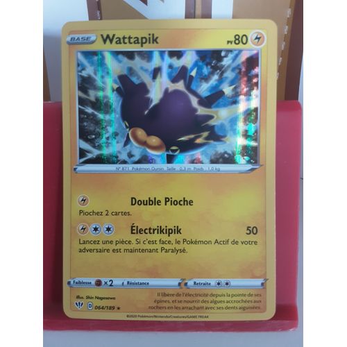 Carte Pokémon Wattapik 064/189 Holo Ténèbres Embrasées