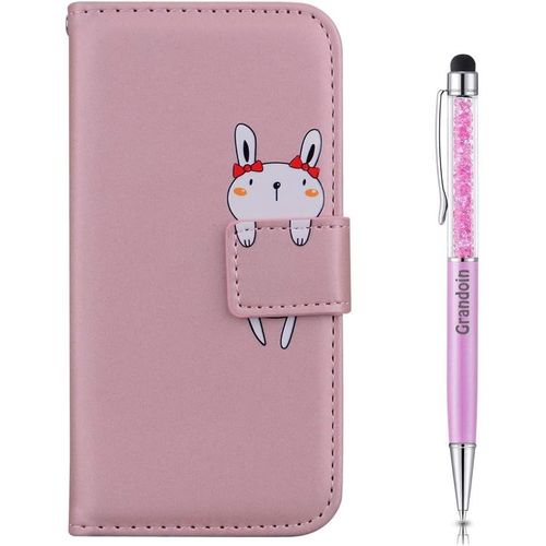 Coque Pour Samsung Galaxy S20 Plus, [Anim] Bookstyle Flip Cover Tui De Protection Housse En Pu Cuir Avec Tpu Silicone Souple [Fente De Carte] [Fermeture Magntique] (Rose)
