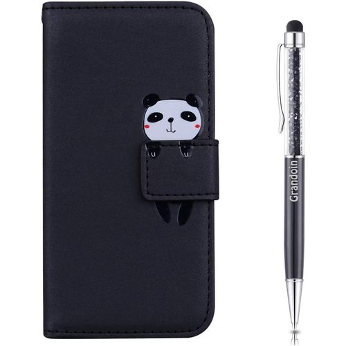 Coque Pour Galaxy S10e, [Anim] Bookstyle Flip Cover Tui De Protection Housse En Pu Cuir Avec Tpu Silicone Souple [Fente De Carte] [Fermeture Magntique] Pour Samsung Galaxy S10e (Noir)