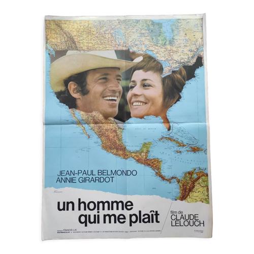 Un homme qui me plat Claude Lelouch affiche cinma originale transparent