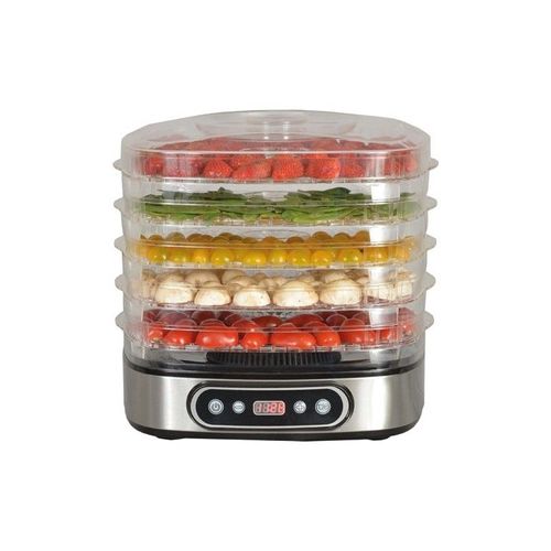 KITCHENCHEF Déshydrateur Inox brossé 450w 5 Plateaux Amovibles