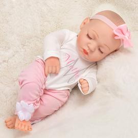 Bébé reborn Joris bébé poupée réaliste yeux ouverts vinyle 50cm
