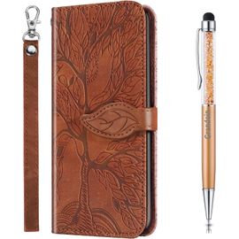 Coque Pour Iphone 6s Plus/Iphone 6 Plus (5,5 Pouces), Housse En Cuir Portefeuille, Etui Rabat Tlphone Magntique Etui Protection Housse Avec Fente Cartes Clapet Folio Coque (Marron)