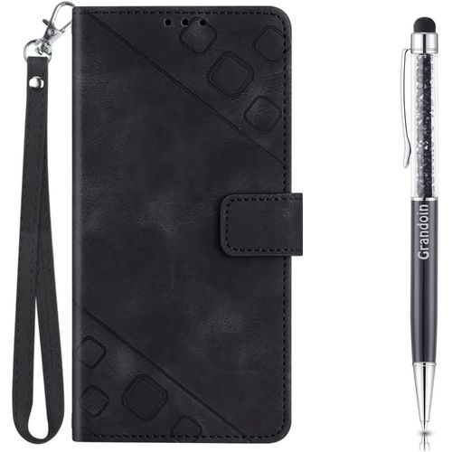 Coque Pour Oppo Find X5 Lite/Reno 7 5g, Rabat Portefeuille Cuir Etui, Slim Tpu Silicone Bumper Housse, Flip Porte Cartes Avec Fonction Support Cover Oppo Find X5 Lite/Reno 7 5g (Noir)