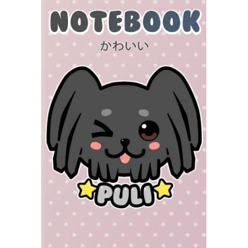 Kawaii Puli Dog Notebook: Puli Dog Artwork Blank Lined Journal (College Ruled Paper)