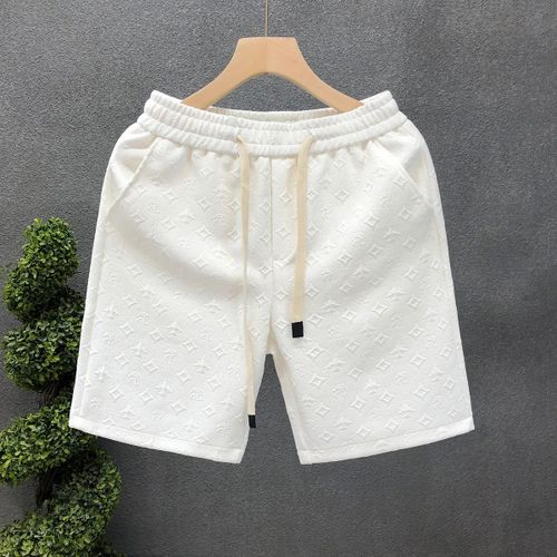 Short Jacquard Blanc De Luxe Pour Homme,Style Chimsummer,Pantalon Demi-Coupé,Mode Décontractée,2023