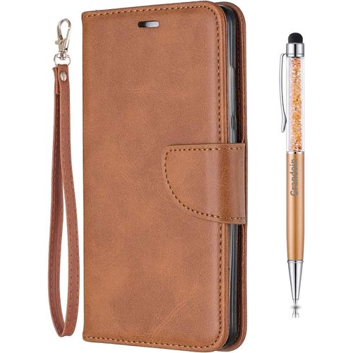 Coque Pour Xiaomi Redmi Note 4, Bookstyle Flip Cover Tui De Protection Housse En Pu Cuir Avec Tpu Silicone Souple [Fente De Carte] [Fermeture Magntique] (Marron)